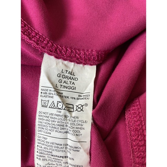 Old Navy Active Womens Powerpress Leggings Pants Pink High Rise Go-Dry L Tall - Picture 7 of 10